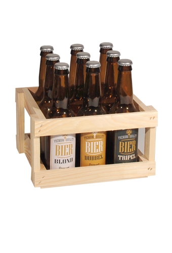 Bierverpakking Bierkratjes Laag 9 Flesjes 19x18x13.2cm 10stuks