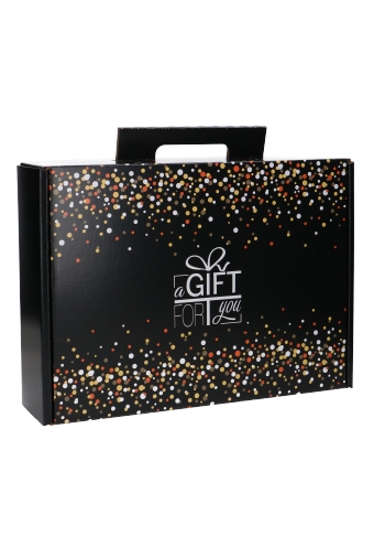 Geschenkdozen Koffer A Gift For You Zwart 39x29x10.5cm 25stuks