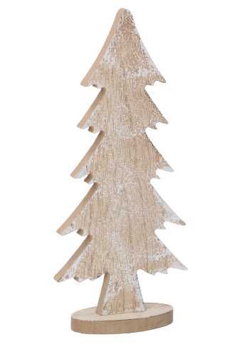 Kerstdecoratie Hout Dennenboom Klein 9x3.5x20.5cm