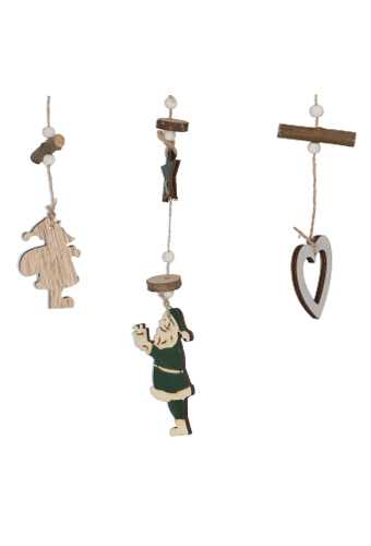 Decoratie Hanger Mobiel Houten Merry Christmas & Koord 48 x 21.5cm 1st