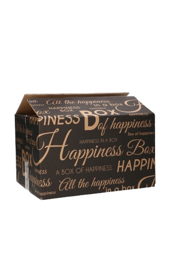 Geschenkdozen All The Happiness Box Zwart & Kraft 36x20x53cm 15st