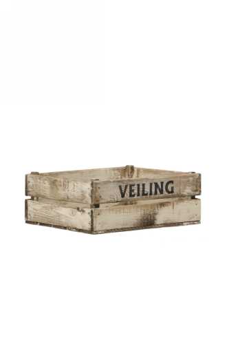 Fruitkist Middel Met tekst & VEILING Grenen 39x49x19cm 12stuks