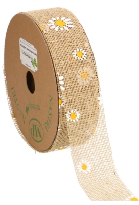 Geschenklint Jute Daisy Naturel 4.5cm x 20 meter