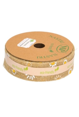 Geschenklint Jute Daisy Naturel 4.5cm x 20 meter