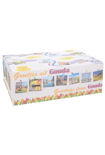 Geschenkdozen Groetjes & Greetings Gouda 39x29x13cm 15stuks