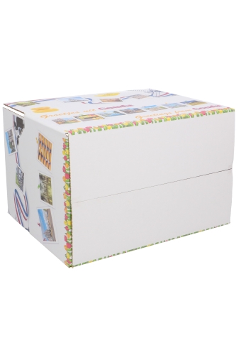 Geschenkdozen Groetjes & Greetings Gouda 31x20x14cm 30stuks