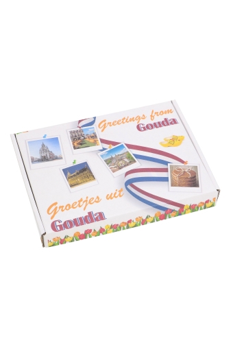 Brievenbusdoos Groetjes & Greetings Gouda A5 22x16x2.8cm 10stuks