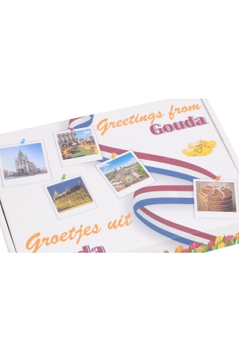 Brievenbusdoos Groetjes & Greetings Gouda A5 22x16x2.8cm 10stuks