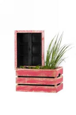 Waterkist Rood Grenen 29x40x17cm 12stuks