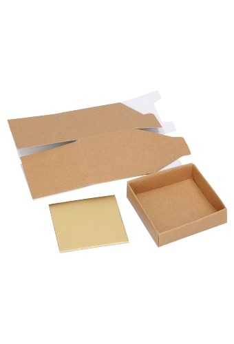 Kubus Kadodoosjes & Deksel Mat Kraft KrabBon 6.5x6.5x6cm 125gr 25stuks