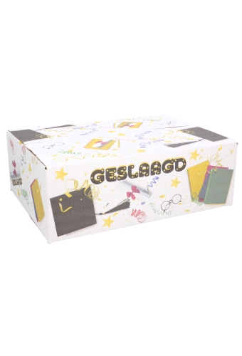 Geschenkdozen Geslaagd 39x29x13cm 15stuks