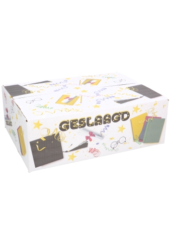 Geschenkdozen Geslaagd 39x29x13cm 15stuks