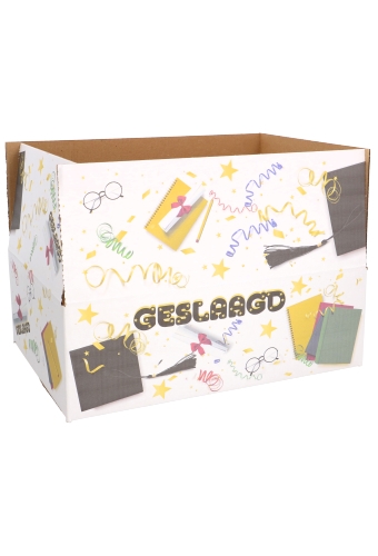 Geschenkdozen Geslaagd 39x29x13cm 15stuks