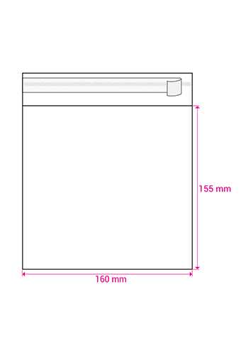 Cellofaan Zakjes Transparant Met Plakstrip Bio 155x160mm 250stuks