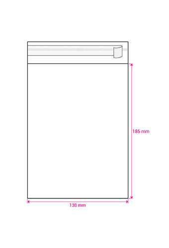 Cellofaan Zakjes Transparant Met Plakstrip Bio 185x138mm 250stuks