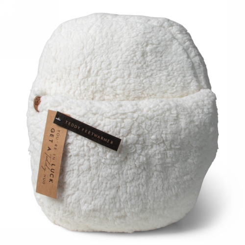 Jens Living Teddy Voetenwarmer Wit 37x28x10cm 1stuks
