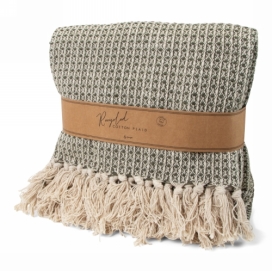 Jens Living Recycled Cotton Plaid Wafel Groen 130x180x0.3cm 1stuks Jens Living Recycled Cotton Plaid Wafel Groen 130x180x0.3cm 1stuks