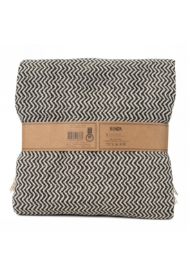 SENZA Recycled Cotton Plaid Visgraat Zwart 1 stuk