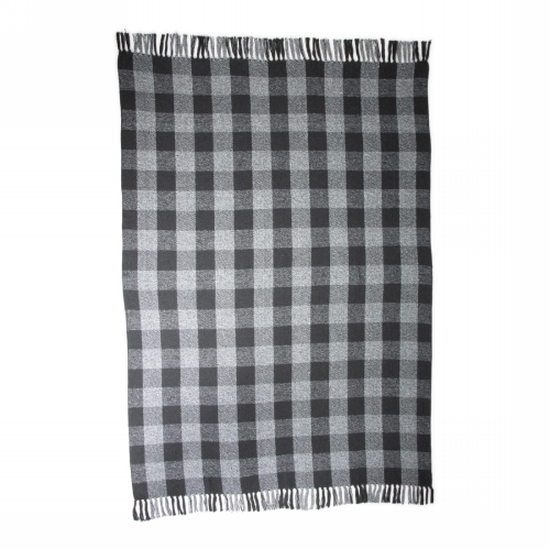 SENZA Recycled Cotton Plaid Geruit Zwart 1 stuk