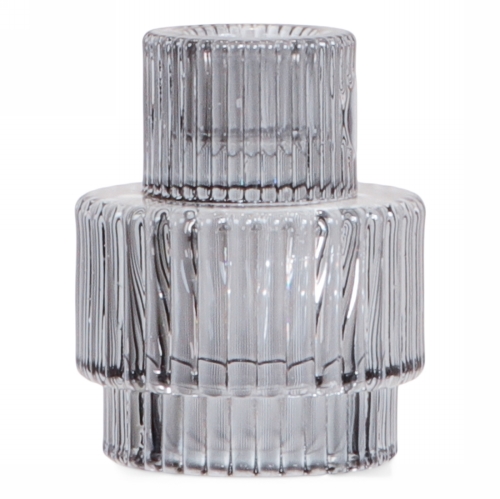 Jens Living Duo Kandelaar Grijs 6.4x6.4x8cm 1stuks Jens Living Duo Kandelaar Grijs 6.4x6.4x8cm 1stuks
