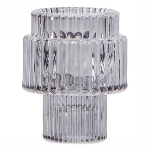 Jens Living Duo Kandelaar Grijs 6.4x6.4x8cm 1stuks