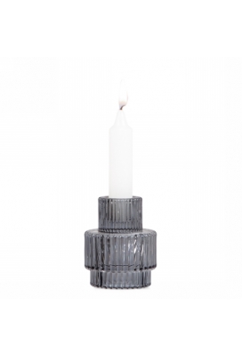 Jens Living Duo Kandelaar Grijs 6.4x6.4x8cm 1stuks Jens Living Duo Kandelaar Grijs 6.4x6.4x8cm 1stuks