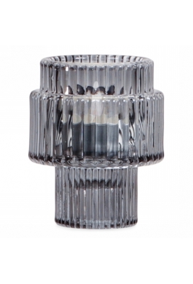 Jens Living Duo Kandelaar Grijs 6.4x6.4x8cm 1stuks Jens Living Duo Kandelaar Grijs 6.4x6.4x8cm 1stuks