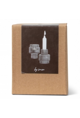 Jens Living Duo Kandelaar Grijs 6.4x6.4x8cm 1stuks Jens Living Duo Kandelaar Grijs 6.4x6.4x8cm 1stuks