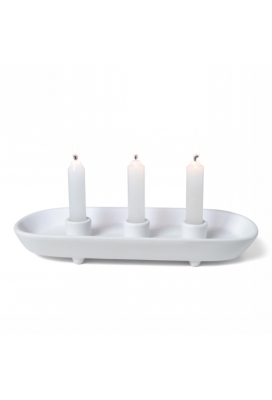 Jens Living Keramieken Kandelaar Triple Wit 30x14x3.5cm 1stuks Jens Living Keramieken Kandelaar Triple Wit 30x14x3.5cm 1stuks
