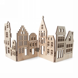 Jens Living Houten Dorp Naturel 58x0.5x22cm 1stuks