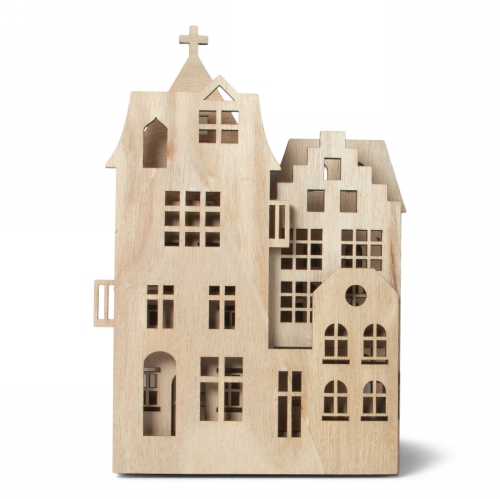 Jens Living Houten Dorp Naturel 58x0.5x22cm 1stuks