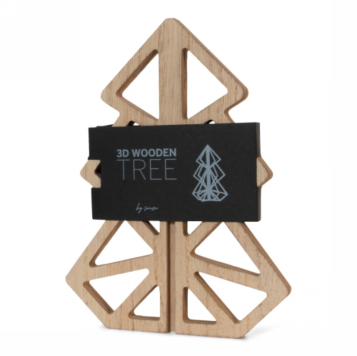 Jens Living Houten Kerstboom 20cm 15x15x20cm 1stuks Jens Living Houten Kerstboom 20cm 15x15x20cm 1stuks