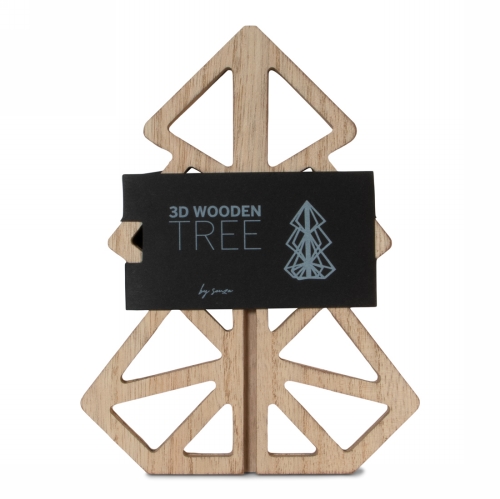 Jens Living Houten Kerstboom 20cm 15x15x20cm 1stuks Jens Living Houten Kerstboom 20cm 15x15x20cm 1stuks