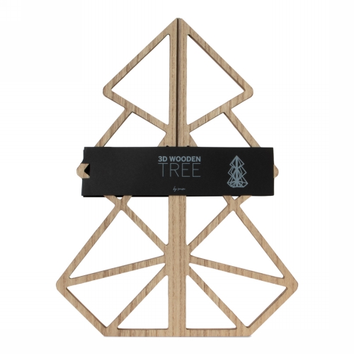 Jens Living Houten Kerstboom 40cm 30x30x40cm 1stuks Jens Living Houten Kerstboom 40cm 30x30x40cm 1stuks