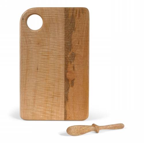 Jens Living Mango Boterbord Met Mes Naturel 33x20x1.5cm 1stuks