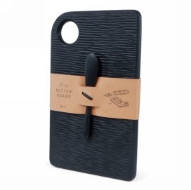 Jens Living Mango Boterbord Met Mes Zwart 33x20x1.5cm 1stuks Jens Living Mango Boterbord Met Mes Zwart 33x20x1.5cm 1stuks