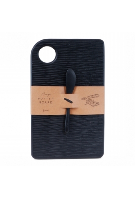 Jens Living Mango Boterbord Met Mes Zwart 33x20x1.5cm 1stuks Jens Living Mango Boterbord Met Mes Zwart 33x20x1.5cm 1stuks