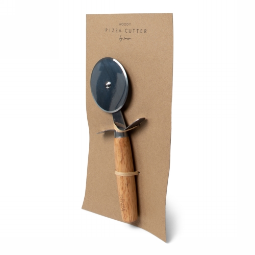 Jens Living Pizzasnijder Woody 18.2x6.5x2cm 1stuks Jens Living Pizzasnijder Woody 18.2x6.5x2cm 1stuks