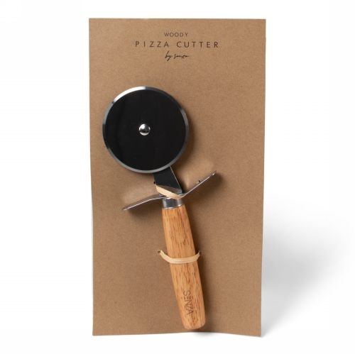 Jens Living Pizzasnijder Woody 18.2x6.5x2cm 1stuks Jens Living Pizzasnijder Woody 18.2x6.5x2cm 1stuks