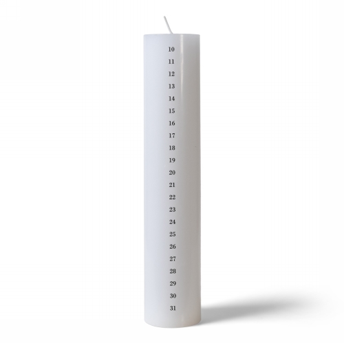 Jens Living Adventskaars Wit 5x5x25cm 1stuks