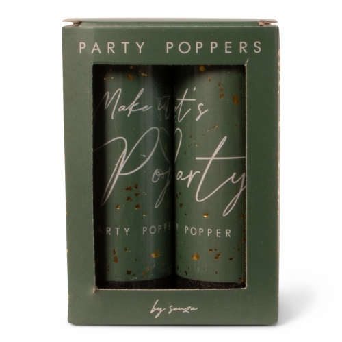 Jens Living Party Poppers Groen set van 2stuks 3.8x3.8x10.5cm 1stuks