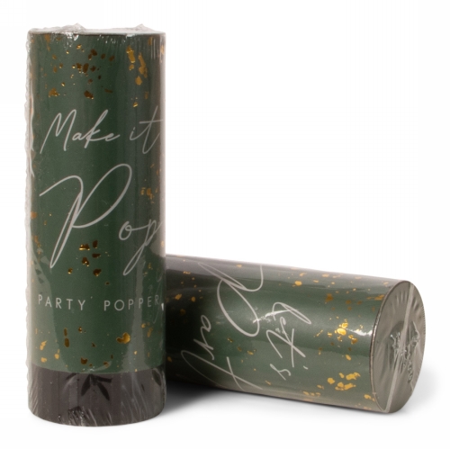 Jens Living Party Poppers Groen set van 2stuks 3.8x3.8x10.5cm 1stuks