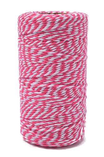 Kadolint Touw Fuchsia & Wit 2mm x 100 meter