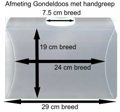 Gondeldoos Met Handgreep Goud 24x19x4cm 250gr 25stuks OP IS OP