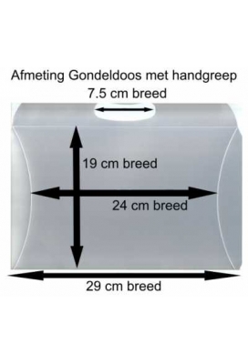 Gondeldoos Met Handgreep Goud 24x19x4cm 250gr 25stuks OP IS OP