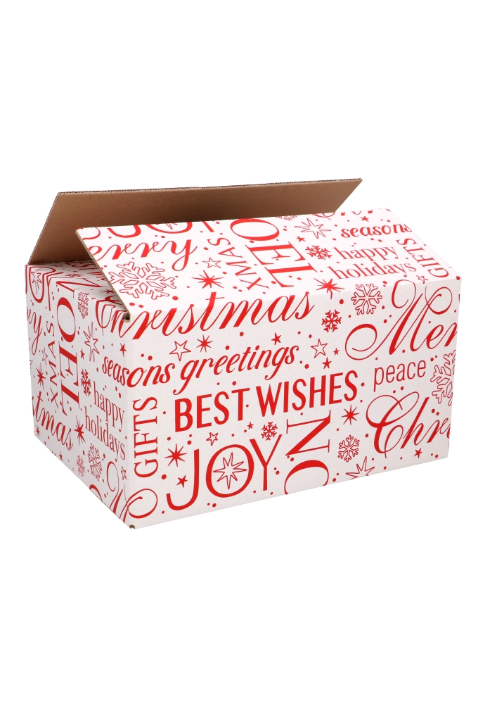 Budget Kerstpakketdozen Merry Christmas Rood 31x20x14cm 30stuks