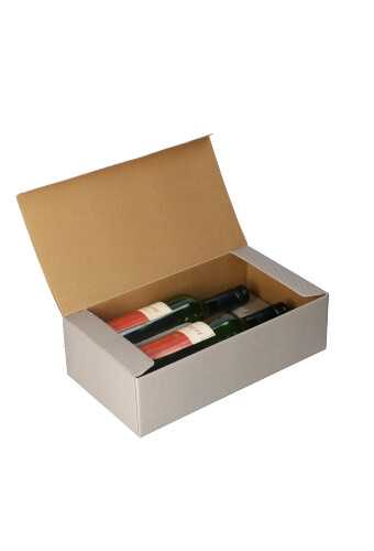 Luxe Wijndozen Ferro Grijs Line voor 2 fles 34x18.5x9.5cm 30stuks