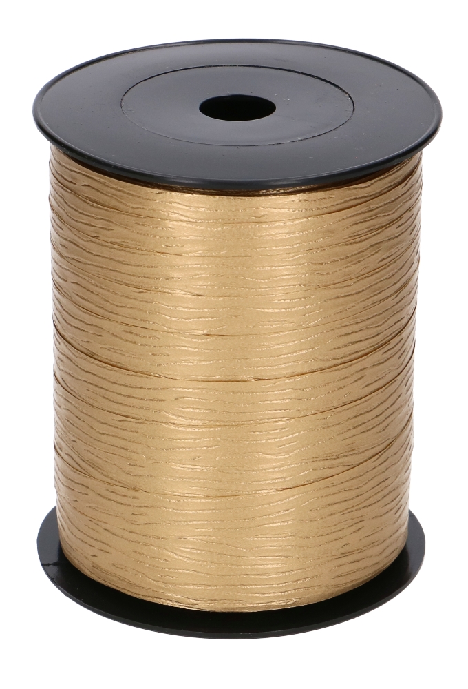 Paperlook Krullint Goud 10mm x 250 meter