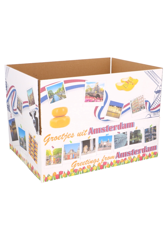 Geschenkdozen Groetjes & Greetings Amsterdam 39x29x13cm 15stuks