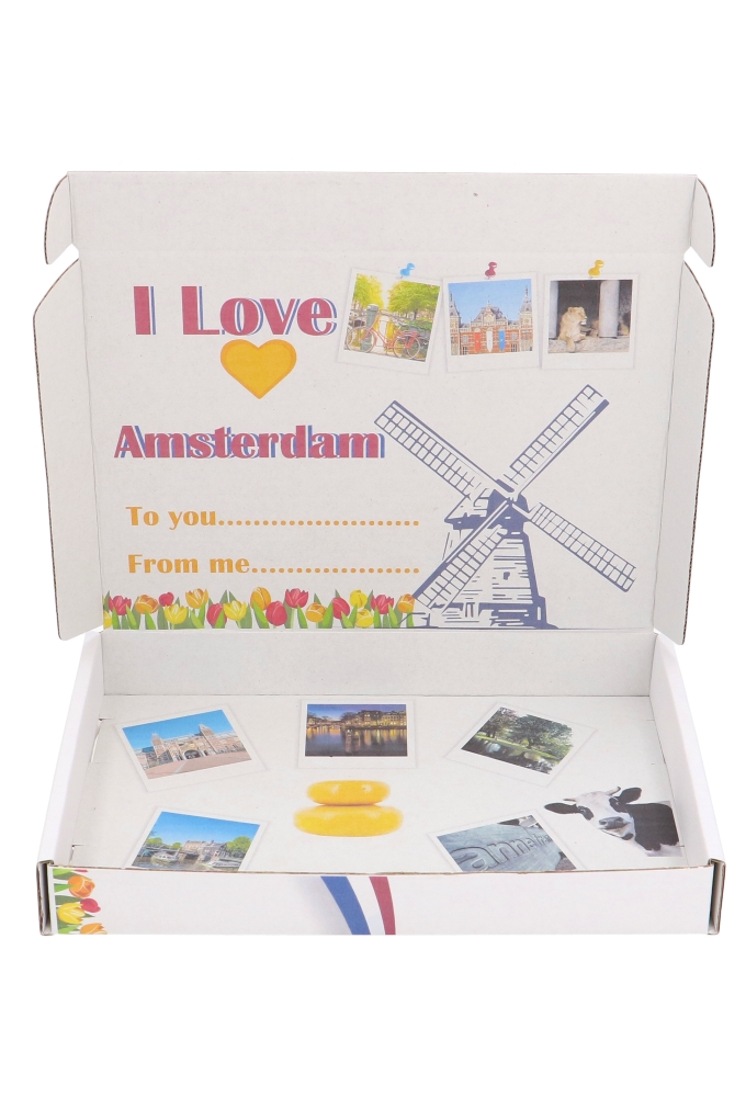 Brievenbusdoos Groetjes & Greetings Amsterdam A5 22x16x2.8cm 10stuks